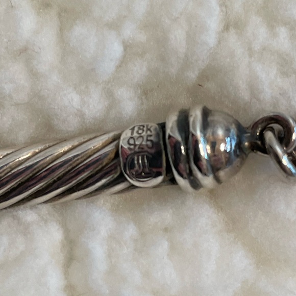 Jeffrey Levin Sterling Silver & 18k Gold Necklace - Picture 3 of 5